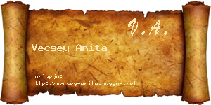 Vecsey Anita névjegykártya